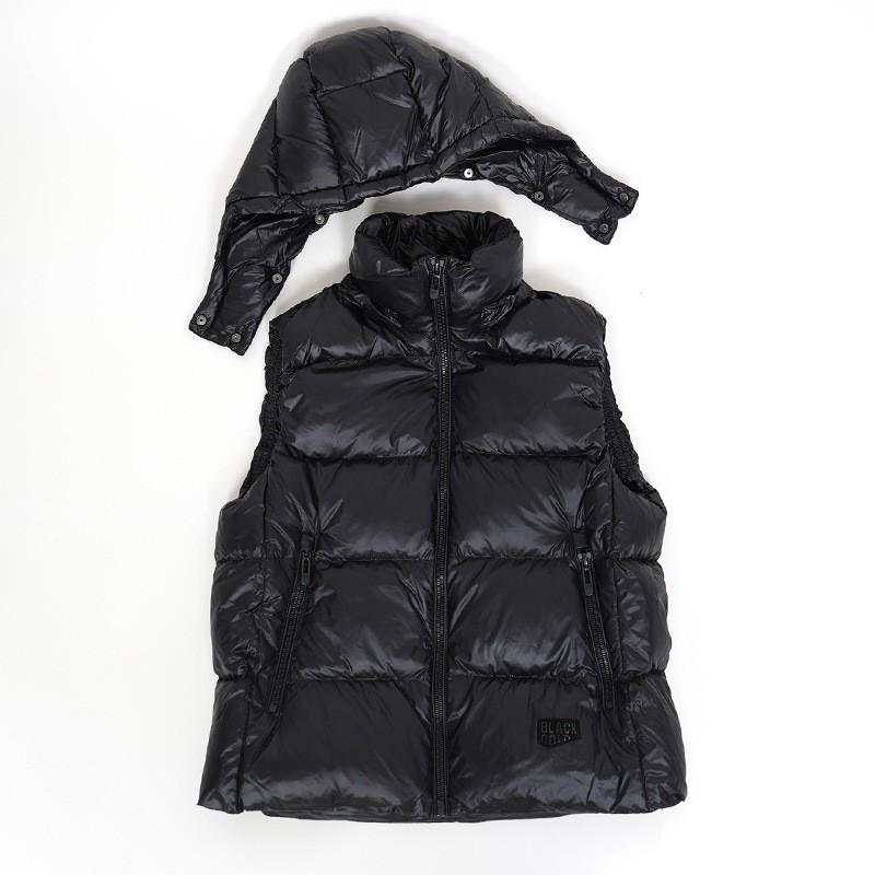 Womens Ultra Thick Goose Down Vest With Hood 51-55% Fill Power Removable Warm Winter Outerwear Commute Daily Wear