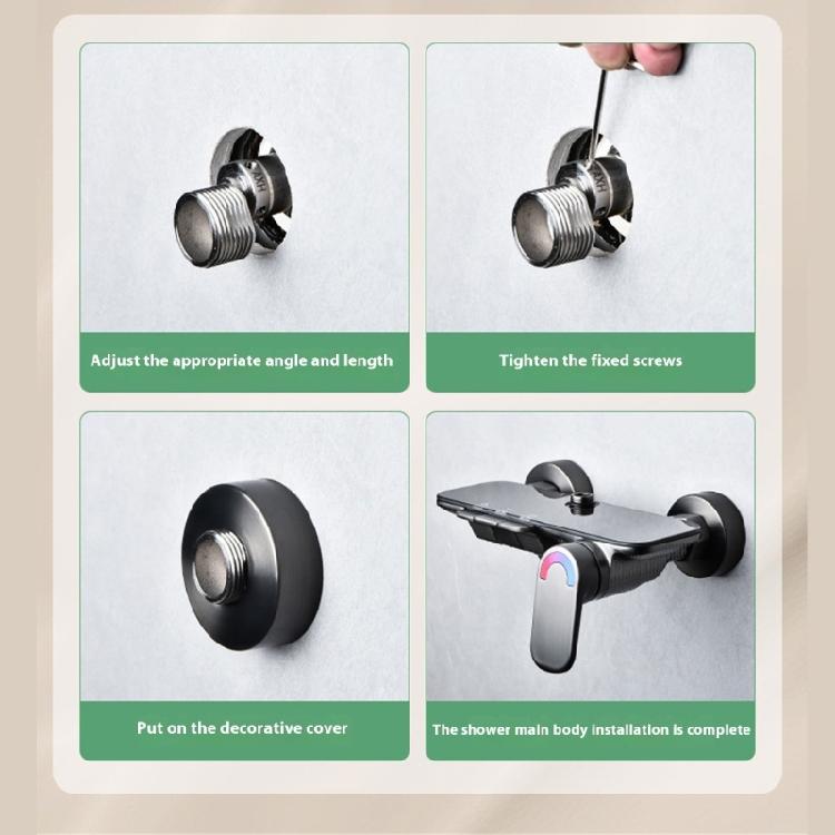 360 Grad verstellbare abgewinkelte gebogene Basis Edelstahl Duschhahn-Adapter Gebogene Füße für Küche und Bad