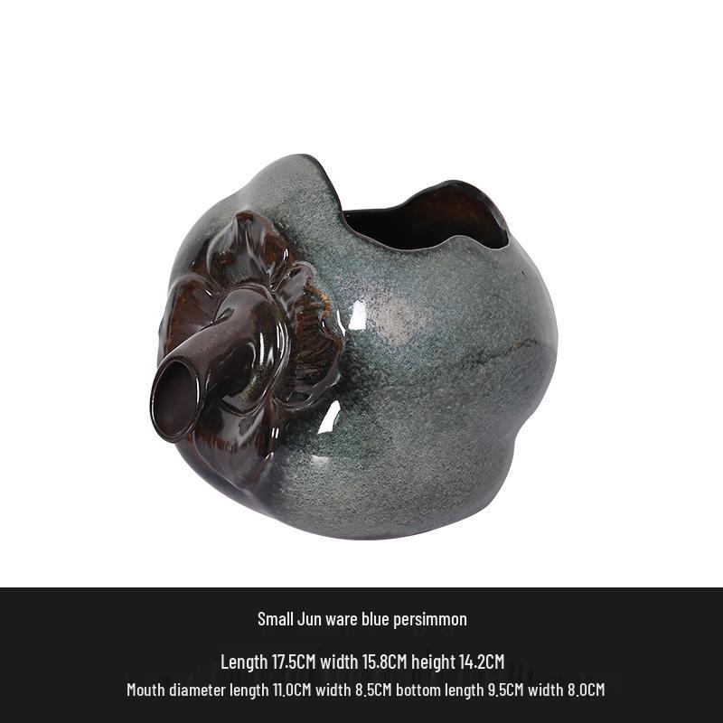 Kiln-Fired Ceramic Water Jar with Filtration, Circulation, and Ornamental Flow for Fish Tanks