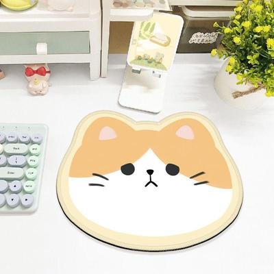 Alfombrilla de Ratón de Gato de Dibujos Animados - Alfombrilla de Escritorio Linda y Antideslizante con Múltiples Diseños de Caras de Gato para Oficina y Videojuegos.