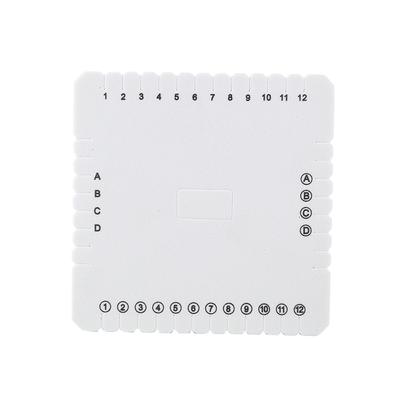 Disco de Hilo de Espuma EVA Cuadrado Blanco Placa para Trenzar Trenzado Tablero de Tejido(105 mm)
