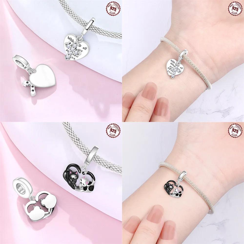 Charm Bead Charms Plata Originales Heartshaped Bead Charms for Charm Bead Charms copper Bracelets Bead Charms Jewellery Making Womens Gift