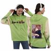 Jujutsu Kaisen Unisex Autumn-Winter Color Block Fleece Hoodie