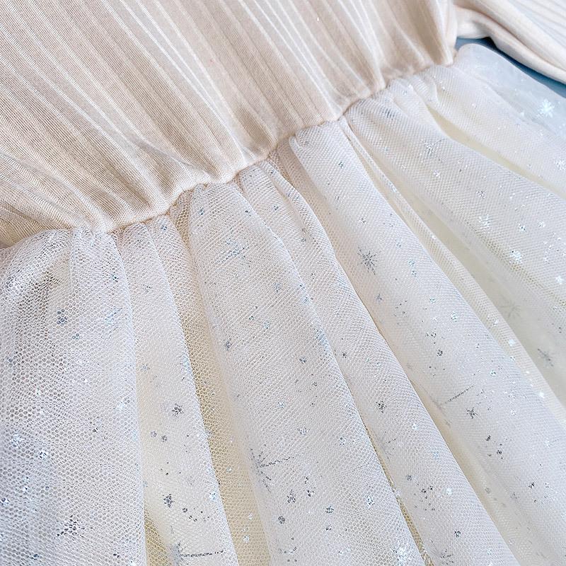 Gemütliches Winter 2022 Kleinkind Prinzessin Strickkleid Set - Fleecefutter, Zweiteilig AD0632