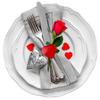 4Pcs Valentine'S Day Love Napkin Circle Dining Table Heart Shaped Tissue Buckle Wine Bouquet Ring Party Decoration Ornament