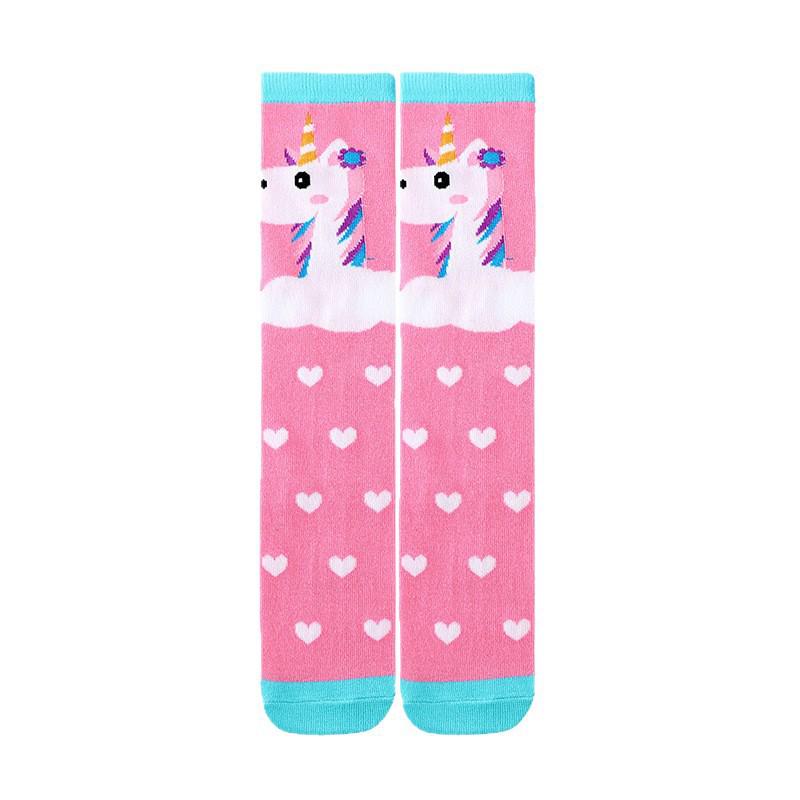Children's Spring & Fall Over-the-Knee Cotton Socks - Cute Animal Cartoon Princess Mid-Calf Style