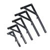 High-Strength Triangle Folding Shelf Bracket made of Cold Rolled Steel, Suitable for Wall and Table Mount, 1/2pcs