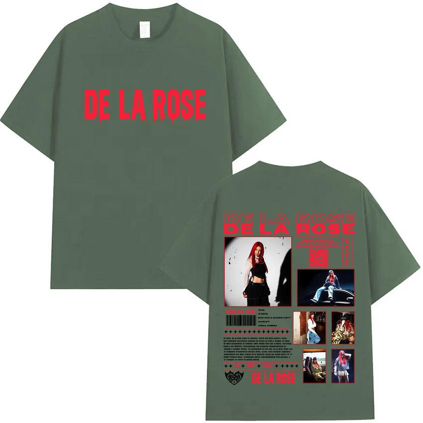 Singer De La Rose Album Graphic Print Tshirt Mens Clothes Humor High Quality Oversized Tshirt Hip Hop Casual Summer Y2K T Shirt
