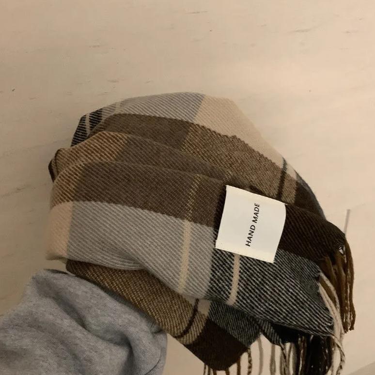 WTEMPO Kašmírová dámská šála Jaro Podzim Zima Kostkovaná Operační pláštěnka Šály Dámský Tippet Bandana Šátky Šátek na hlavu