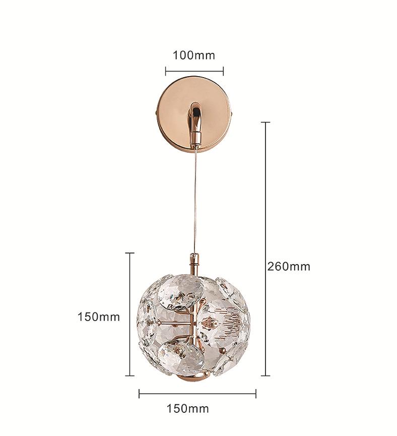 Crystal Dandelion Bedside Pendant Lamp: Postmodern Light for Bedroom and Entrance