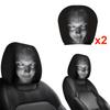 2pcs 3D Horror Ghost Face Car Headrest Cover, Elastic Funny Prank Head Rest Protector,Soft Fabric Auto Seat Head Pillow Decor Gift for Car Enthusiasts