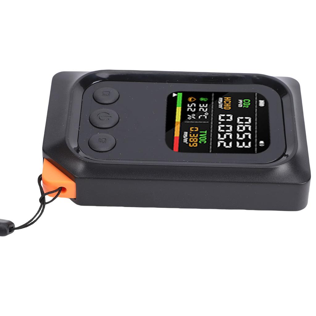 Air Quality Detector 5 In 1 CO2 TVOC HCHO Temp Humid Smart Tester Portable Rechargeable Compact