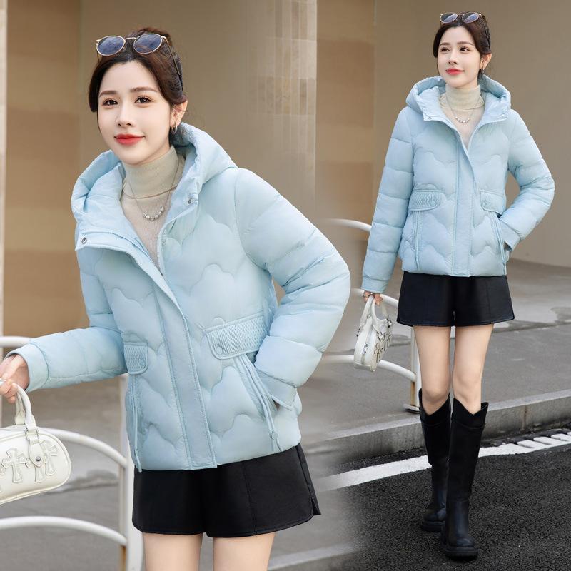 Large size short cotton-padded clothes, short fashion winter down cotton-padded clothes, small loose thickened and thin jacket, cotton-padded jacket