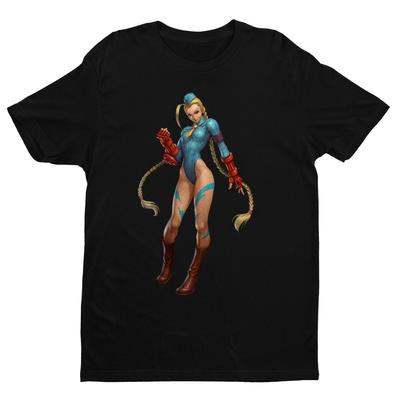Cammy Classic Street Fighter Shadaloo Premium Unisex T Shirt  Gifts for Gamers