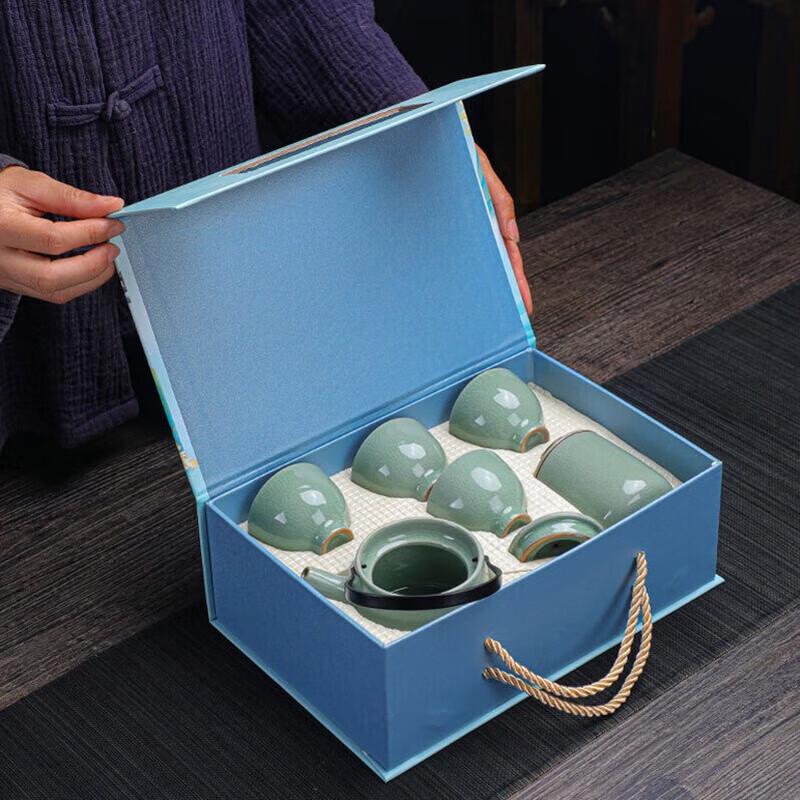Chinese Style Ceramic Tea Set Gift Box