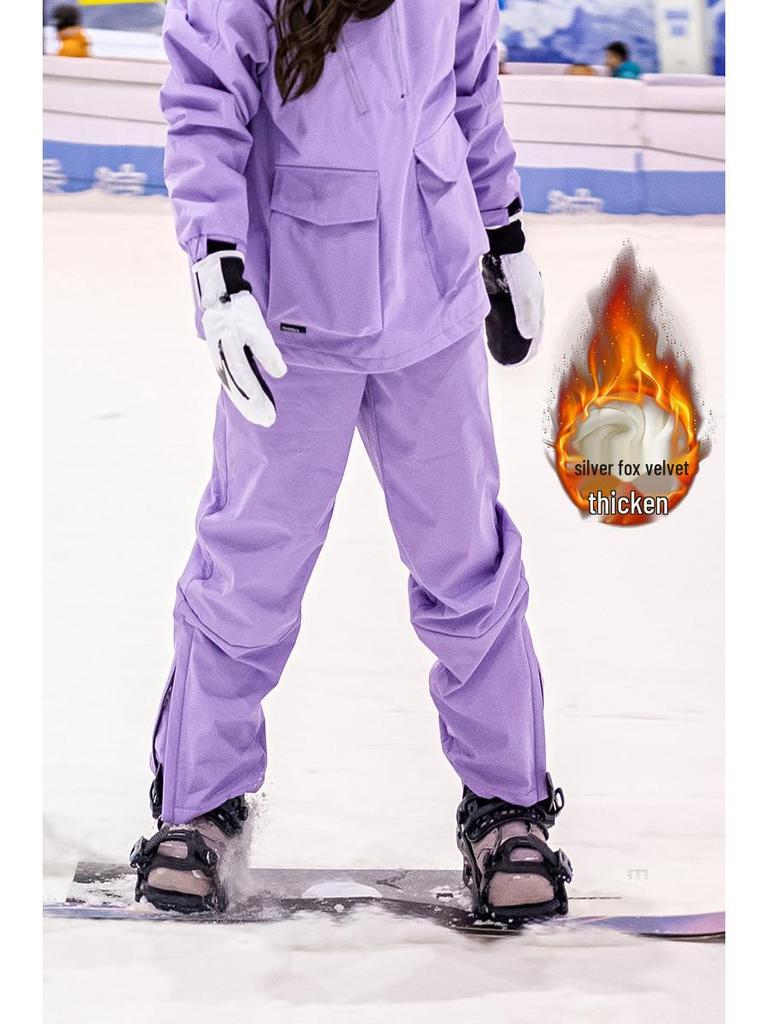 Women's Influencer Style Ski Suit: Padded Jacket with Hood