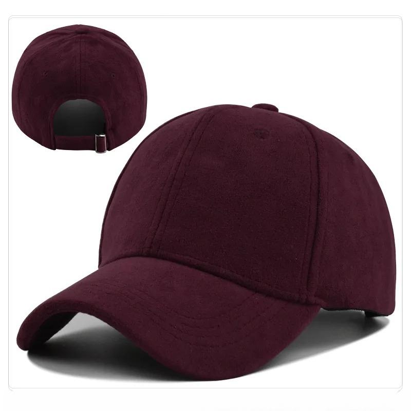 Solid Suede Retro Baseball Caps For Men Women Spring Autumn Street Snapback Hip Hop Hat Adjustable Faux Fur Sunscreen Visor Cap