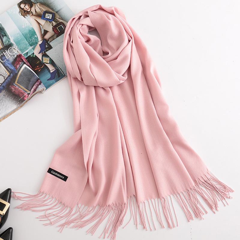 Annual Meeting Cashmere Feel Scarf: Lightweight 100g Solid Color Gift for Men & Women - Autumn/Winter Warm Shawl