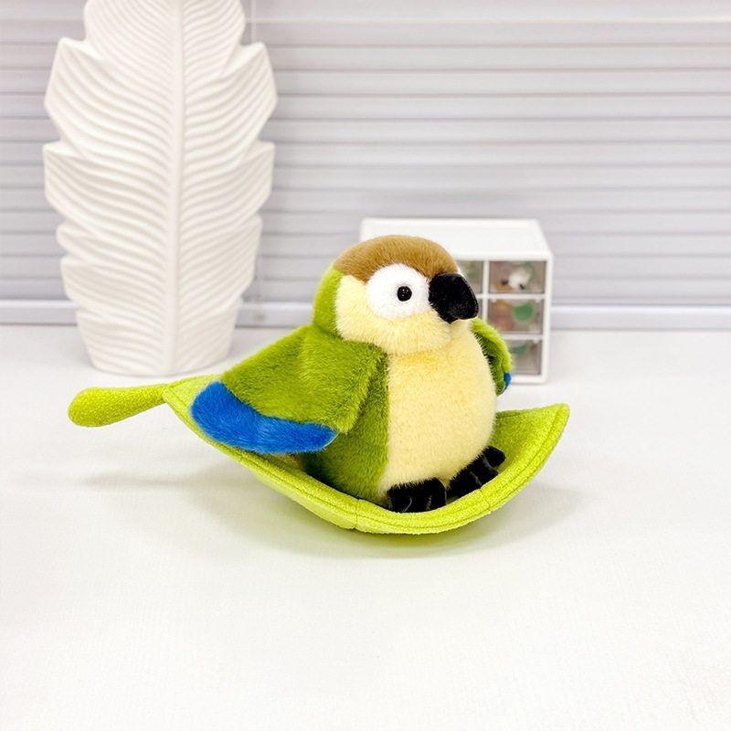 Plush Sparrow Parrot Stuffed Toy Animal Birds Doll Room Decoratio Kids Gifts