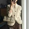 Damen Strick Frühling und Herbst Damen Modische Westliche Mode Oberteil Strickjacke Damen