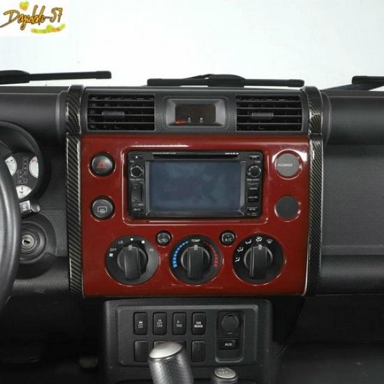 For Toyota FJ Cruiser Carbon Fiber Car Navigation Side Cover Trim 2007-2014 New