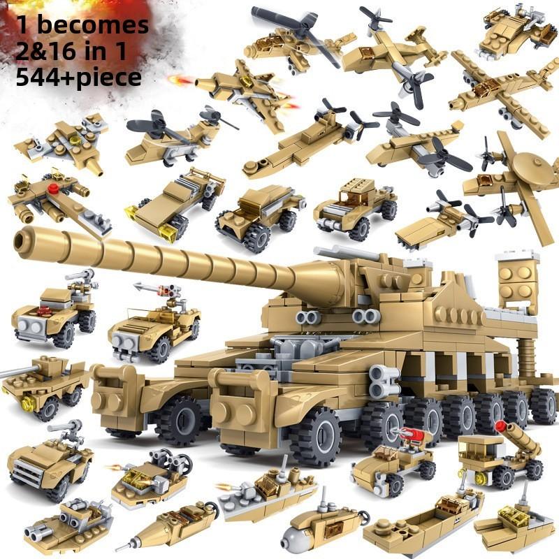 Car Combinable Cannon Urban Fire Command Center Building Blocks Model Set Toy