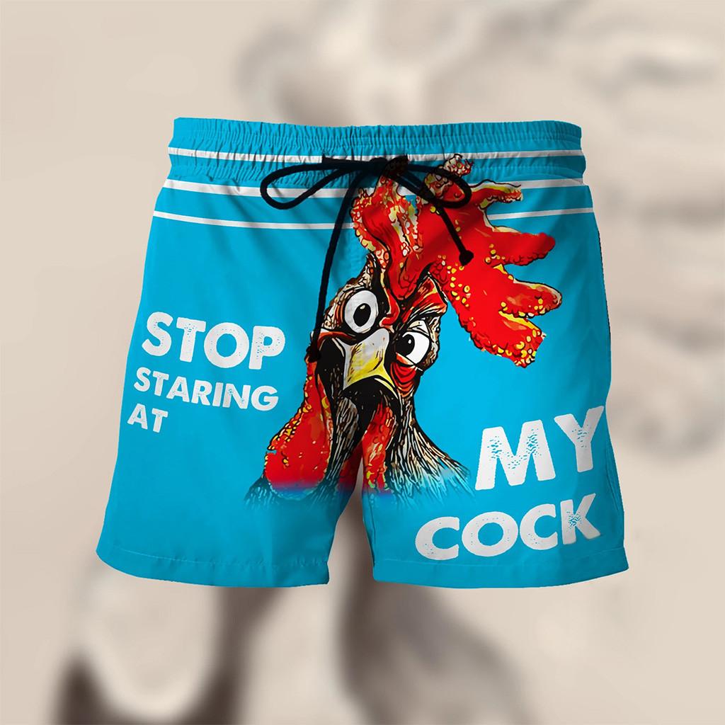 Men Drawstring Special  Print Beer Festival Beach Casual Trouser Shorts Pant