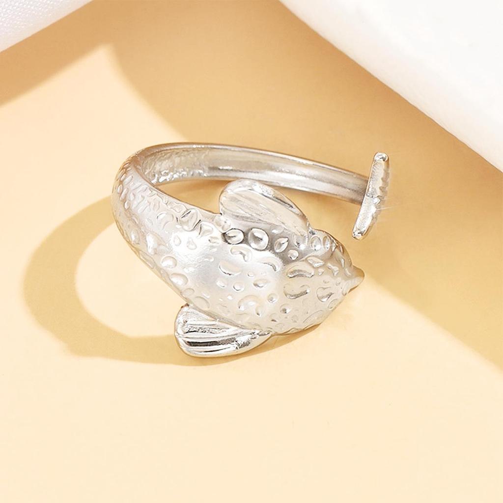 Stainless Steel Dolphin Ring - Beach Vacation Marine Life Jewelry