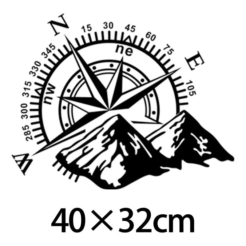 Mountain Engine Hood Body Sticker Mountain Compass Navigation Car Sticker Compass Door Sticker Body Sticker Accessories