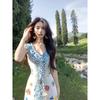 Seaside vacation wear French suspender floral dress children summer 2026 new great-looking niche long dress