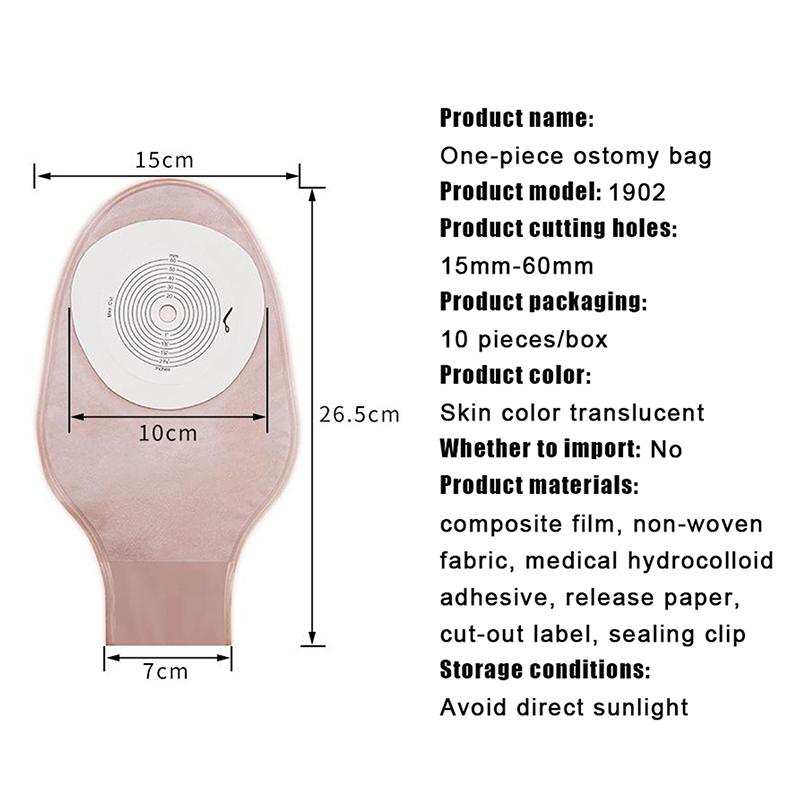 

Drain Valve System Colostomy Bags For Adults Disposable Colostomy Pouch Opening With Sealing Clip For Ostomy Patient