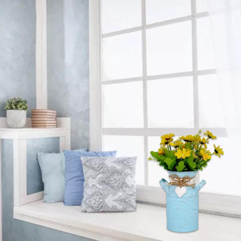 Kaffeekannenförmiger Blumentopf Milchkännchen Vase Vintage Ursprünglich Landhaus Bauernhaus Heimdekoration Blumen Gartenbedarf