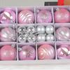 26pcs Barrel Shaped Electroplated Painted Christmas Ball 3/6cm Hanging Ornament  Window