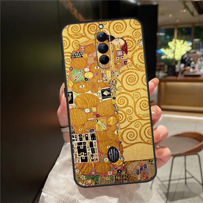 The Kiss Gustav Klimt Painting Case For ZTE Nubia Red Magic 10S 9S 8S 10 9 8 11 Pro Plus 6 7 6S 7S For RedMagic 10 Air Cover