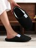 Soft-soled home cotton slippers simple, lightweight and silent indoor couple home shoes