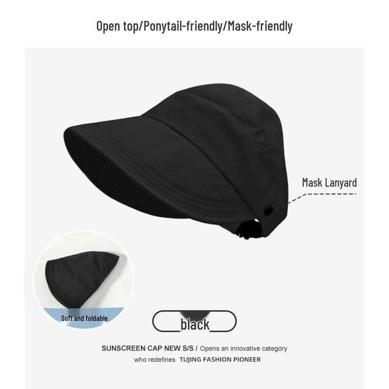 

Женская солнцезащитная шляпа в стиле знаменитостей - Защита от УФ-лучей и скидка для новичков One Size