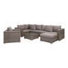 Sofa Set - EBUY24 - Calvi - Rattan - Grey Kubu Outdoor Cushions - Outdoor