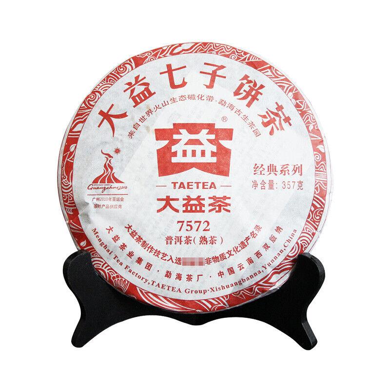 2010 TAETEA 7572 Dayi Shu Puerh Menghai Tee Pu Er Reifer Puer Kuchen 357g