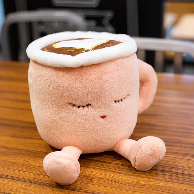 Creative Latte Coffee Cup Plush Toy - Funny Office Gift for Girlfriend's Birthday