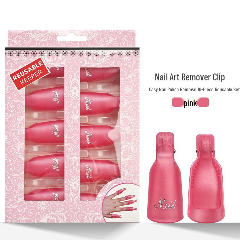 Nail Gel Removal Clips and Cotton Pad Set for Easy Gel Polish Removal