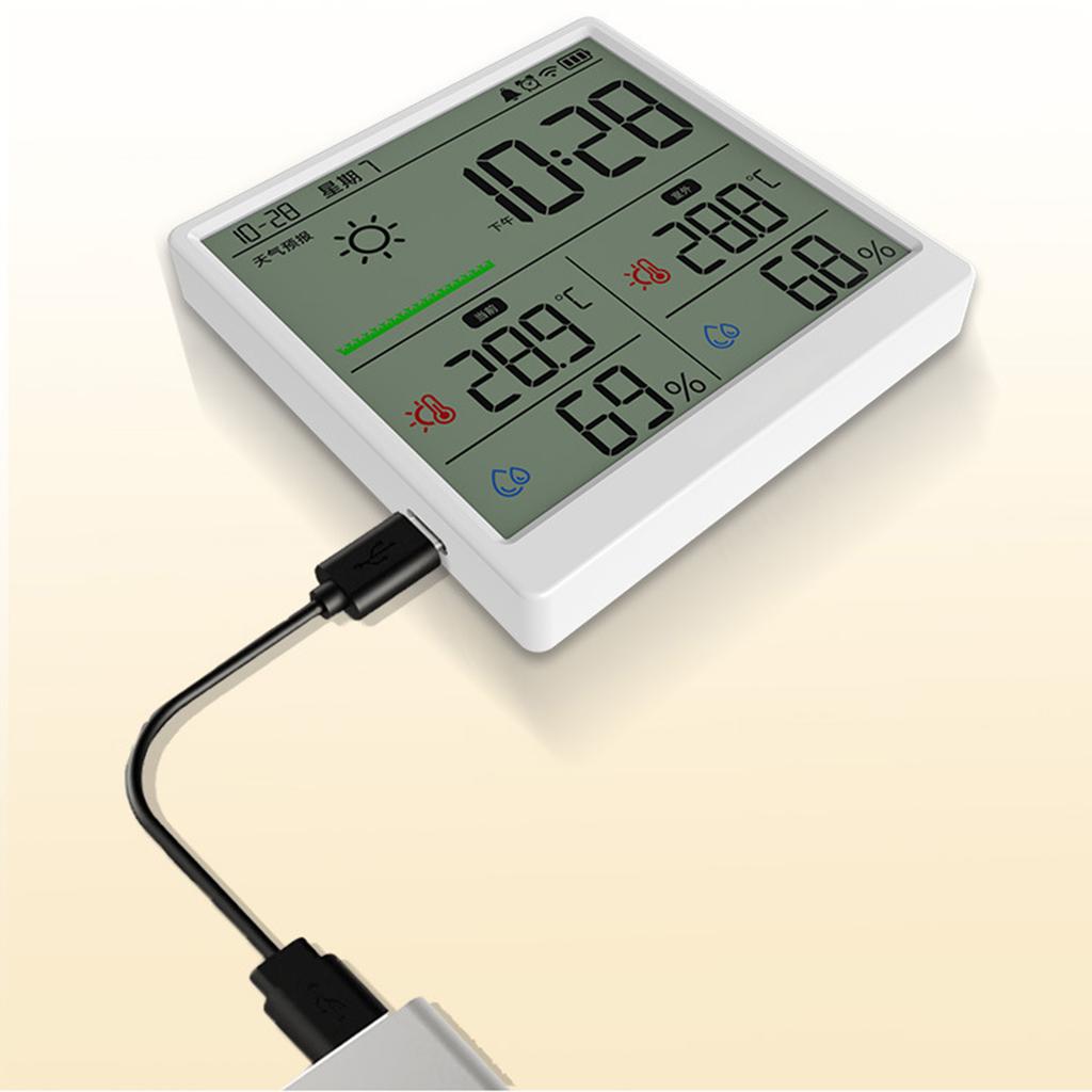WiFi Thermometer Hygrometer, Indoor Temperature Humidity Monitor with App Alert, Remote Monitoring, Data Export for