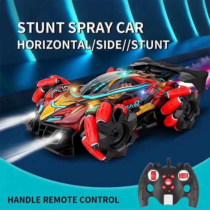New RC Drift Car With Music Led Lights 2.4G Glove Gesture Radio Remote Control Spray Stunt Cars 4WD Electric Children Toys Gift