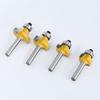 1/4" & 6mm Shank Roundover Bit Set (4-Piece) - Chamfer & Radius Edge Trimming Router Bits for Woodworking