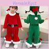 Festive Christmas Kids Girls Plush Flared Pants Suit With Santa Hat Tree Hat