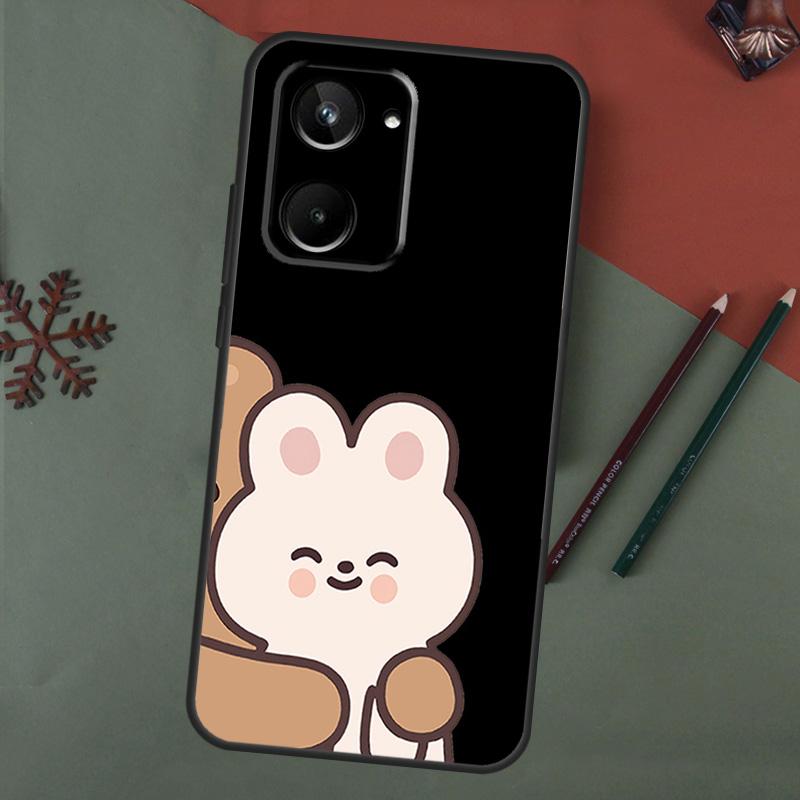Funny Animal Dog Cats Tiger Couple Case For Realme C55 C51 C75 C63 C61 C53 C35 C65 C67 C71 11 12 13 14 15 Pro Plus GT6 GT7 Pro