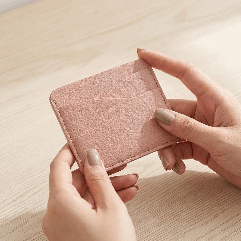 Solid Color Mini Card Holder Multi-functional Ultra-thin Credit Card Holder Slim Small Coin Purse Student