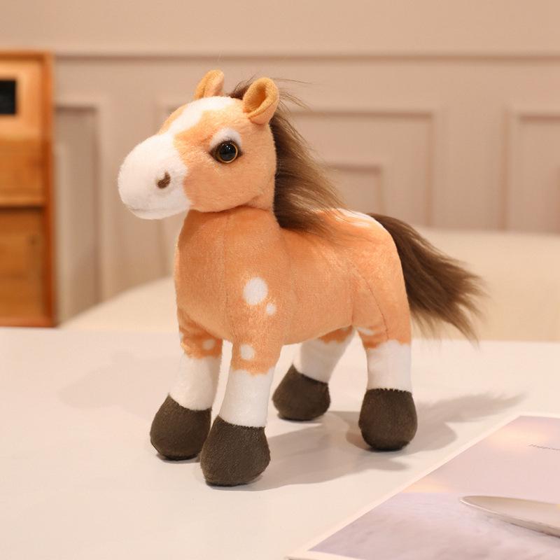 

Adorable Zodiac Horse Plush Toy - Realistic Foal Doll & Flying Horse Ornament for Kids 22cm (0.13kg)