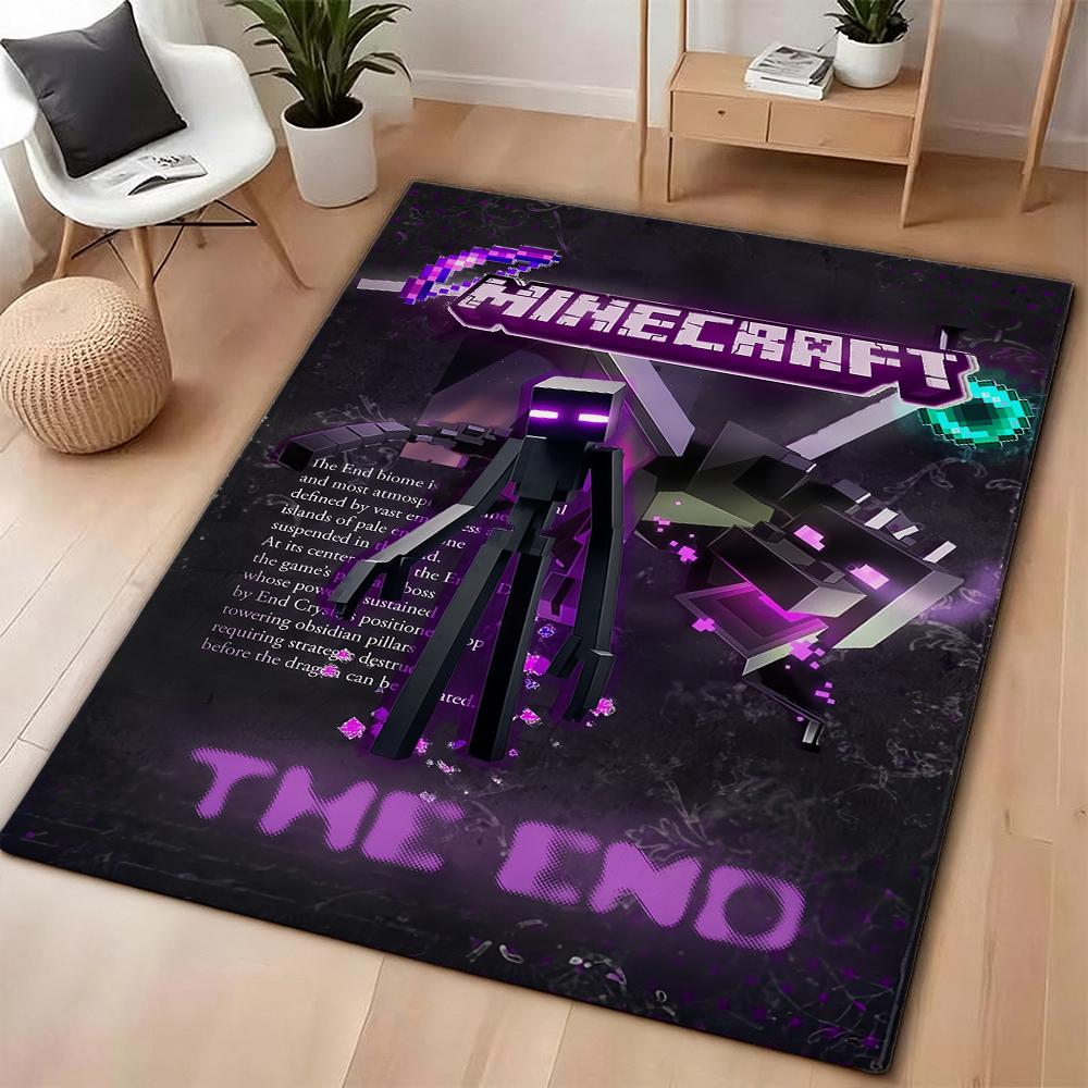 Minecraft Blood Moon Adventure Rectangular Rug Nonslip Thick Carpet For Living Room Bedroom Office Home Decor Memorial Gift