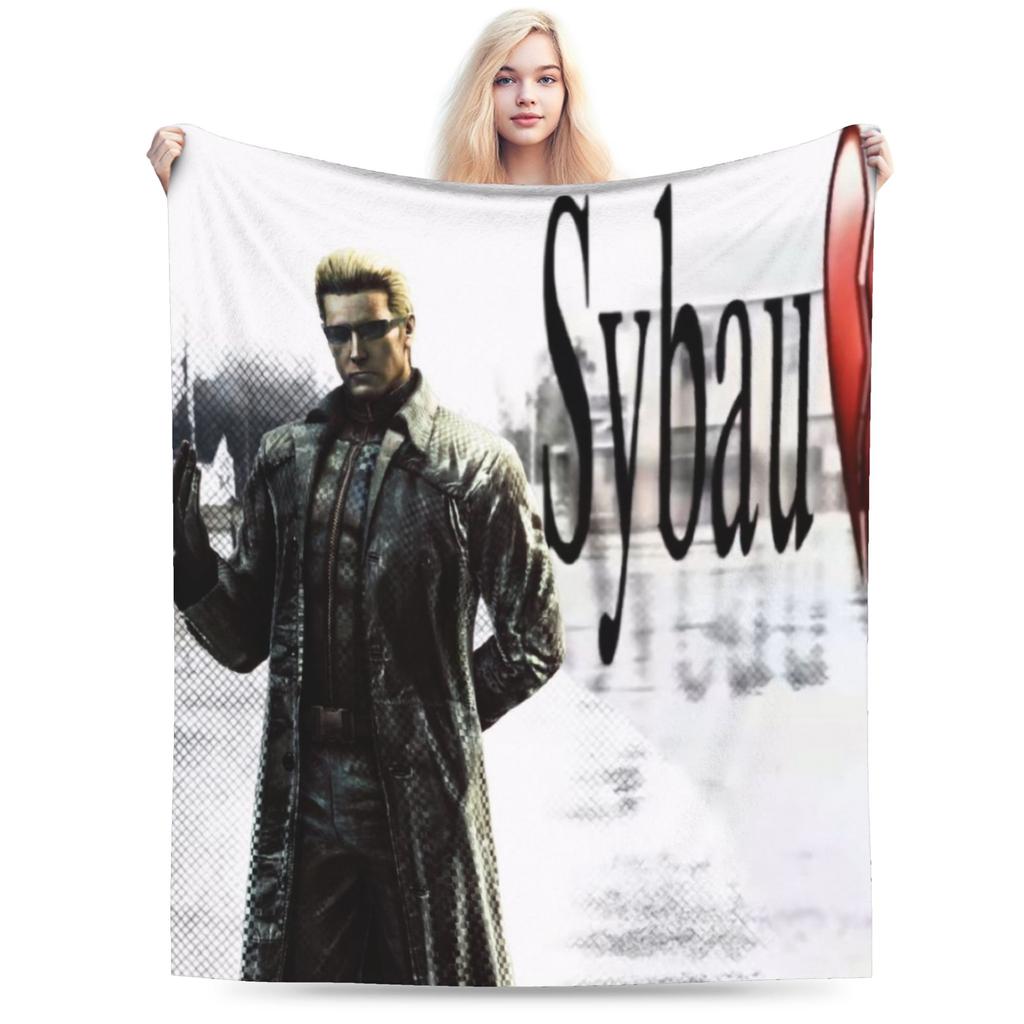 Y2K Albert Wesker Deky Super Měkký Flanel Pohodlná Přehozová Deka Lze Prát v Pračce