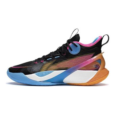 Li Ning Sonic 10 Ultra Strapazierfähige Atmungsaktive Mid-Top Basketballschuhe Herren Sneaker Schwarz Blau Braun ABAS145-5